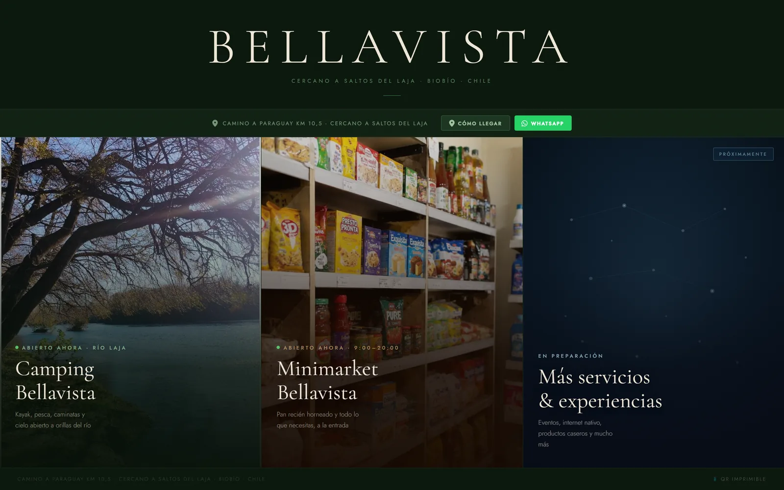 Vista de escritorio del proyecto Bellavista